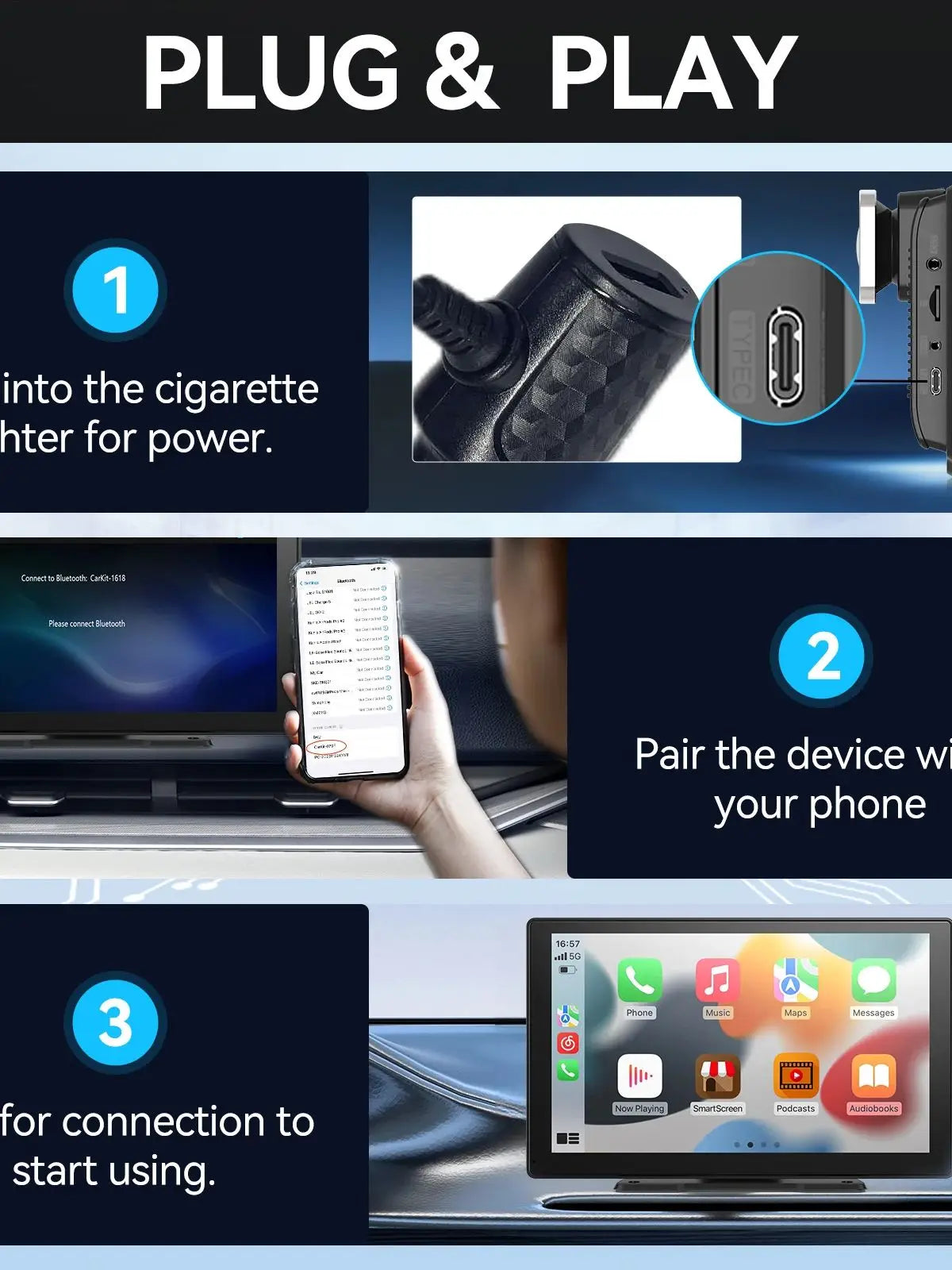 DriveLink Pro™ Wireless CarPlay Screen